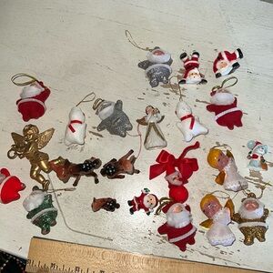 Vintage MCM mini Japan Hong Kong Christmas ornaments decorations